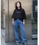 ローライズバギーフレアデニムパンツ