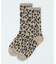 レオパード柄リブソックス