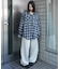 チェックフードBIGネルシャツ