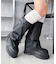 厚底カバーロングブーツ