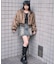 フェイクファーショートブルゾン