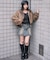 フェイクファーショートブルゾン