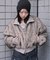 フェイクファーショートブルゾン