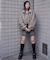 フェイクファーショートブルゾン