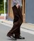 コーデュロイイージーストレートパンツ