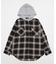 裏毛フードチェックシャツ