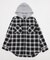 裏毛フードチェックシャツ