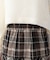 チェックアシンメトリーフリルロングスカート