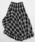 チェックアシンメトリーフリルロングスカート
