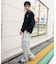 ワイドスウェットカーゴパンツ