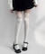 リボンレース切替ニーハイソックス