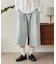 クロップドワイドデニムパンツ