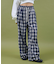 ワイドルーズチェックパンツ