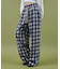ワイドルーズチェックパンツ