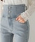 ハイウエストストレッチフレアデニムパンツ