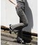 ハイウエストストレッチフレアデニムパンツ