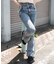 ハイウエストストレッチフレアデニムパンツ