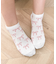 リボン総柄ショートソックス