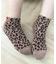 レオパード刺繍ロゴショートソックス