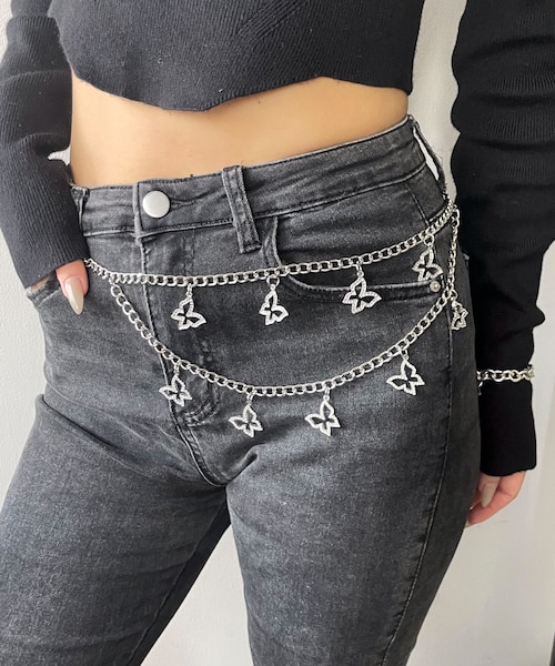 Lビジューバタフライチェーンベルト｜ウィゴーの通販｜&mall（アンド