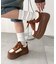 厚底ワイドシューレーススニーカー