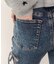 カットアウトリボンストレッチフレアデニムパンツ