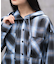 フードチェックシャツ