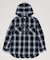 フードチェックシャツ