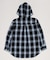 フードチェックシャツ