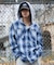 オンブレチェックフードシャツ(LS)