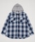 オンブレチェックフードシャツ(LS)