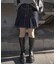 デニムプリーツミニスカート