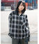 オンブレチェックシャツジャケット