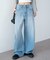ワイドカーブデニムパンツ