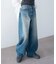 ワイドカーブデニムパンツ