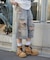 ダメージデニムハーフパンツ