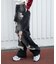 ダメージストレートデニムパンツ