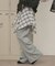フェイクレイヤードフレアパンツ