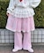 レースヘムワイドパンツ