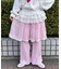 レースヘムワイドパンツ