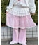 レースヘムワイドパンツ