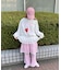 レースヘムワイドパンツ