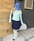 レースヘムワイドパンツ