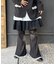 レースヘムワイドパンツ