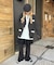 レースヘムワイドパンツ