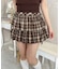 ダブルリボンチェックミニスカート