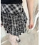 ダブルリボンチェックミニスカート