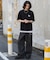 アクセ付きストレートライングラフィックT（SS）