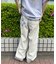 スターパッチタックワイドパンツ