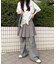 プリーツレイヤードフレアパンツ